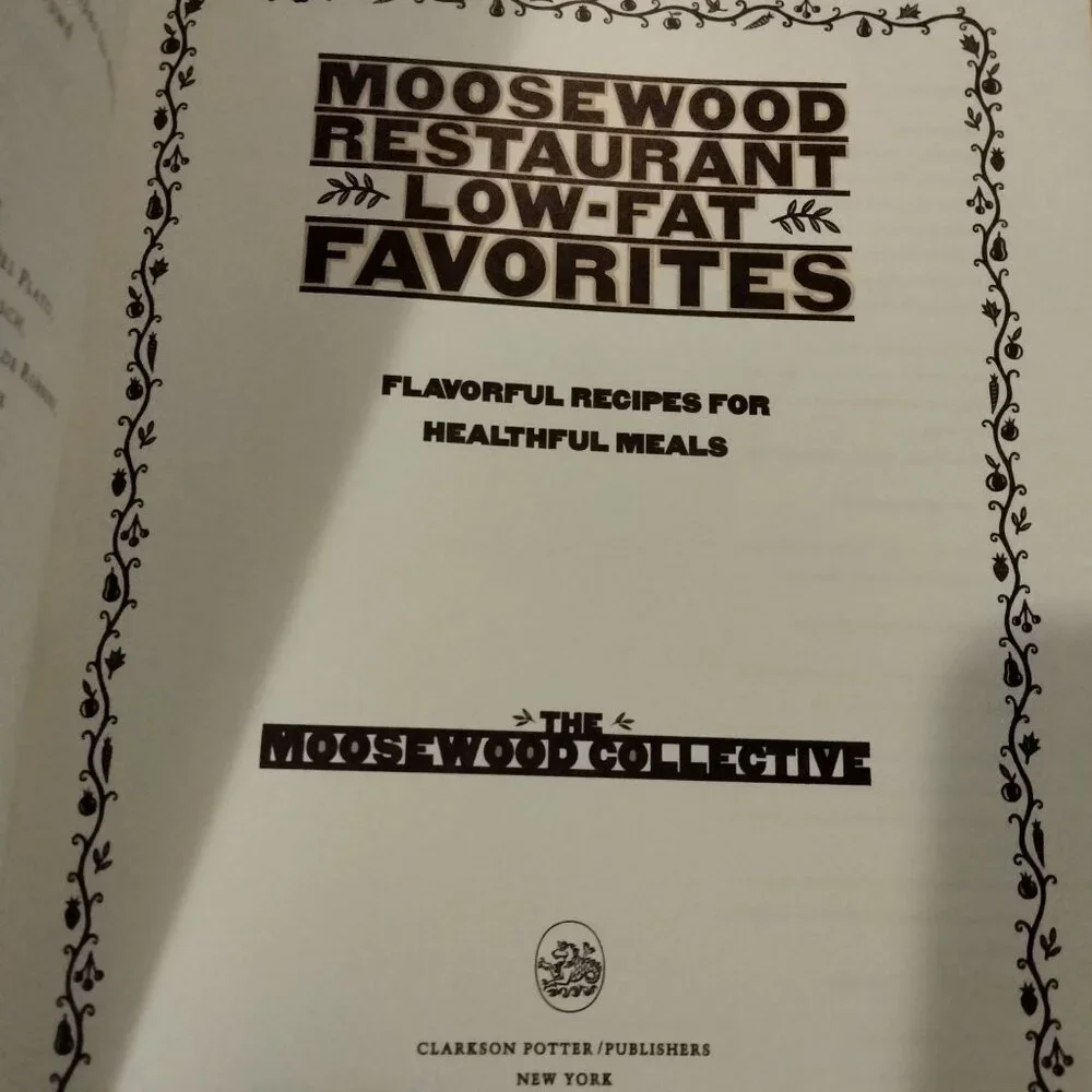 Moosewood Restaurant Low Fat Favorites Cookbook Collective Recipes 1996